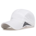 Cappellino da baseball bianco in mesh traspirante con inserti grigi riflettenti - Regolabile / Bianco