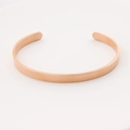 Bracciale rigido a C da 6mm in acciaio inossidabile oro rosa con finitura lucida - Oro rosa