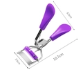Purple eyelash curler with comb and stainless steel frame, dimensions 10.7cm length - With Comb / Purple