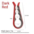 Red and grey 4-in-1 multi-functional bottle opener with anti-slip rubber lining - Red
