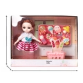 Ice cream themed fashion doll set with colorful accessories in pink display gift box - 24cm Color Box Shopping Doll