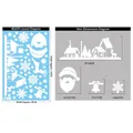 Stickers de Noël électrostatiques avec Père Noël et rennes modèle BQ 429 - BQ429 Père Noël