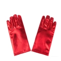 Harajuku Punk Kurz-Handschuhe aus Lackleder in glänzendem Metallic-Rot-Finish - Einheitsgröße / Rot (22cm)