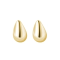 Poliertes Gold S925 Sterling Silber Tropfenohrringe mit glattem Spiegelglanz-Effekt - 925er Silber / Gold