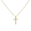 Classic 18k gold plated necklace with a pearl-inlaid letter T pendant for women - Letter T