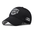 Schwarze Baumwoll-Baseballkappe mit FORCE-Stickerei und weißem Kontrastschirm - Verstellbar / Schwarz mit weißem Buchstaben