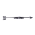 Industrial barbell piercing made of stainless steel with a unique arrow design - Steel Color - Straight Round Arrow