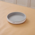 Ecoco minimalist round rotating condiment tray in modern grey and white color scheme - Small / Cream