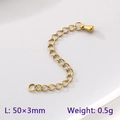 50mm 18K vergulde roestvrijstalen verlengketting met bedeltje voor DIY sieraden - Gouden 50mm Stijl (KLJ6892-Z)