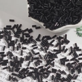 Black glass column beads 2x7mm for DIY jewelry making and embroidery craft material - Diameter approx 2mm x Length approx 7mm 15g/Pack Approx 300 Pieces / Black