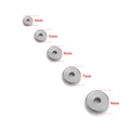 Cuentas espaciadoras de acero inoxidable de 4mm a 8mm para creación de joyas DIY - Diámetro 3mm x Agujero 1.2mm / Color Acero