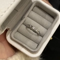 S925 sterling silver ring with inlaid stones presented in a velvet jewelry box - JZ1429-Full Zirconia