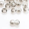 Close-up of translucent smoke gray glass beads for DIY jewelry and crystal hair accessories - Smoke Gray