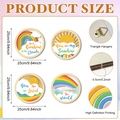 4er-Set Holz-Wanddeko Regenbogen Sonne 25cm mit inspirierenden englischen Sprüchen - Regenbogen Wolke Inspirierender Zitatstil (Y24Y51103_Q)