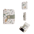 Portafoglio corto Baellerry beige e verde con motivi a cartone di dinosauri e uova - Verde