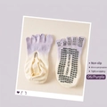 Purple gradient yoga five-toe socks with non-slip heart grips and cutout design - 36-42 / Purple Gradient