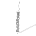 Detail of silver S925 mesh woven bracelet showing lobster clasp and extender chain - YS659 Steel Color Bracelet