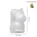Molde de silicona de reno 3D para velas con medidas detalladas y vista del producto - Reno de Navidad