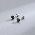 4mm / Platinum Plated Black Zircon