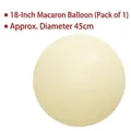 Single 18 inch macaron cream balloon 45cm diameter for wedding and birthday party decoration - Special Price Drop - 12 18-inch Large Balloons In Macaron Yellow - A Must-have!