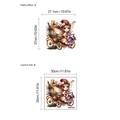 Détail du sticker mural fée de Noël montrant l'effet de pose et les dimensions 30x30cm - Fée de Noël - Carrosse citrouille (A166) / 30x30cm (1 Feuille)