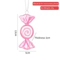 Pink candy-shaped Christmas ornament with spiral texture and glossy PVC finish, 12cm - Electroplated Pink Spiral Round Candy
