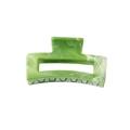 Green marble pattern square hair claw clip for women with a minimalist geometric design - 8.5CM Rectangular-Green