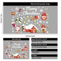 Christmas static window sticker set featuring Santa Claus, snow house and holiday patterns - Style wmsd-40 (45*60cm)