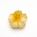Frangipani hair claw clip with vibrant yellow gradient design in a tropical flower style - Yellow Hibiscus Style [8cm Large]