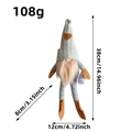 Grey knitted faceless gnome doll with heart appliqué and long legs weighing 108g - Grey Male