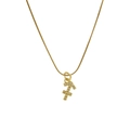 Gold plated Sagittarius zodiac pendant necklace with micro-set zircon stones - Sagittarius