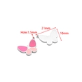 Pink enamel butterfly charm for DIY jewelry making, stainless steel pendant 21x16mm - Butterfly (Single Hole) / 16*21mm (Hole: 1.5mm) (ai-5 Pieces/Pack) / Steel Rose Pink