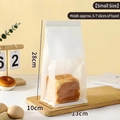 Small white translucent toast bread bag with window and wire tie, fits 5-7 slices - Small (13*28+10cm) / White