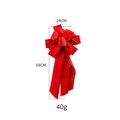 Large red Christmas bow with gold stars and moon patterns, 24x58cm holiday decoration - Style A Red Finished Bow