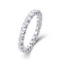Eternity band in 925 sterling silver with full round-cut moissanite stones - R13405 Moissanite 2.7mm