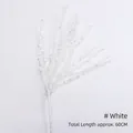 Sparkling white sequin spray stems for DIY floral arrangements, total length 60cm - 1 Piece / White
