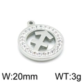 Silver Sagittarius zodiac pendant with sparkling rhinestones and hollow-out carving - Sagittarius(KLJ3571-Z)