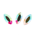 Strass in cristallo K9 taglio marquise colore AB per decorazioni fai-da-te e nail art - 4x8mm Navette piatta AB