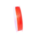 Translucent red elastic crystal bead string on a white spool for DIY jewelry - Red