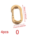 Polished gold stainless steel lobster clasp set of 4pcs size 20mm for DIY jewelry - Gold 0