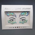 Iridescent crystal face stickers with multi-shaped rhinestones for eye and brow makeup - 1068