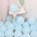 Light blue macaron latex balloons in a minimalist Nordic home setting for party decoration - 10 Inch/1.5g/100 Pieces / Macaron Blue