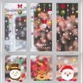 Christmas window stickers set with Santa Claus, reindeer and snowflakes for home glass decor - Set BQ009-10-11-85