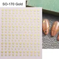 Details zu SO-170 goldene Stern-Nagelaufkleber mit Anwendung auf rosa Nägeln für Styling - SO-170 Gold