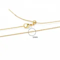 Collana a catena serpente regolabile in acciaio inossidabile placcato oro 18 carati - Stile F Catena a Serpente 1.0mm