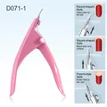 Pink professional U-shaped nail clipper for acrylic nails with 3-way cutting angles - Nail Edge Cutter 1 (Pink)