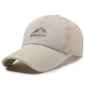 Beige mesh honkbalpet met sportprint in ademend materiaal voor zonbescherming - Verstelbaar / Khaki