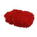 Thickened red chenille car wash glove with high-density microfiber for effective cleaning - 80g / Double Sided Chenille Red