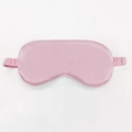 Pink faux silk sleep eye mask with elastic strap for travel light blocking and comfort - Rose Pink 4#