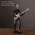 Figurine de guitariste abstraite noir mat et argent pour décoration de table moderne - Guitariste (Argent)